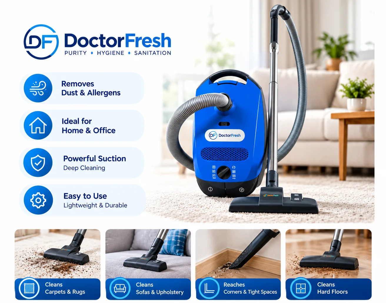 Doctor Fresh Classic C1 Vacuum Cleaner — features Doctor Fresh Classic C1 Vacuum Cleaner — features