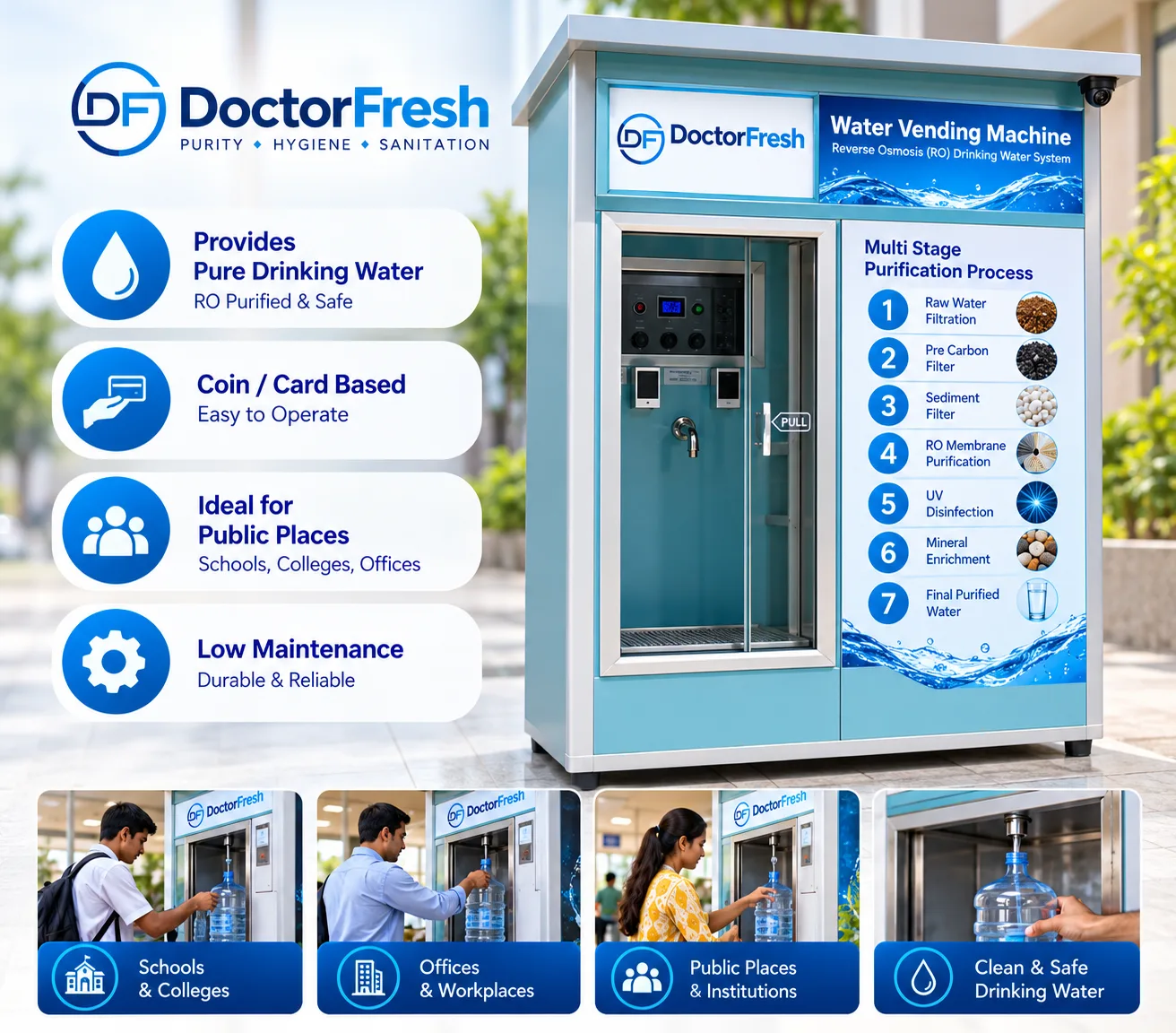 Doctor Fresh Water Vending Machine (Water ATM) — features Doctor Fresh Water Vending Machine (Water ATM) — features