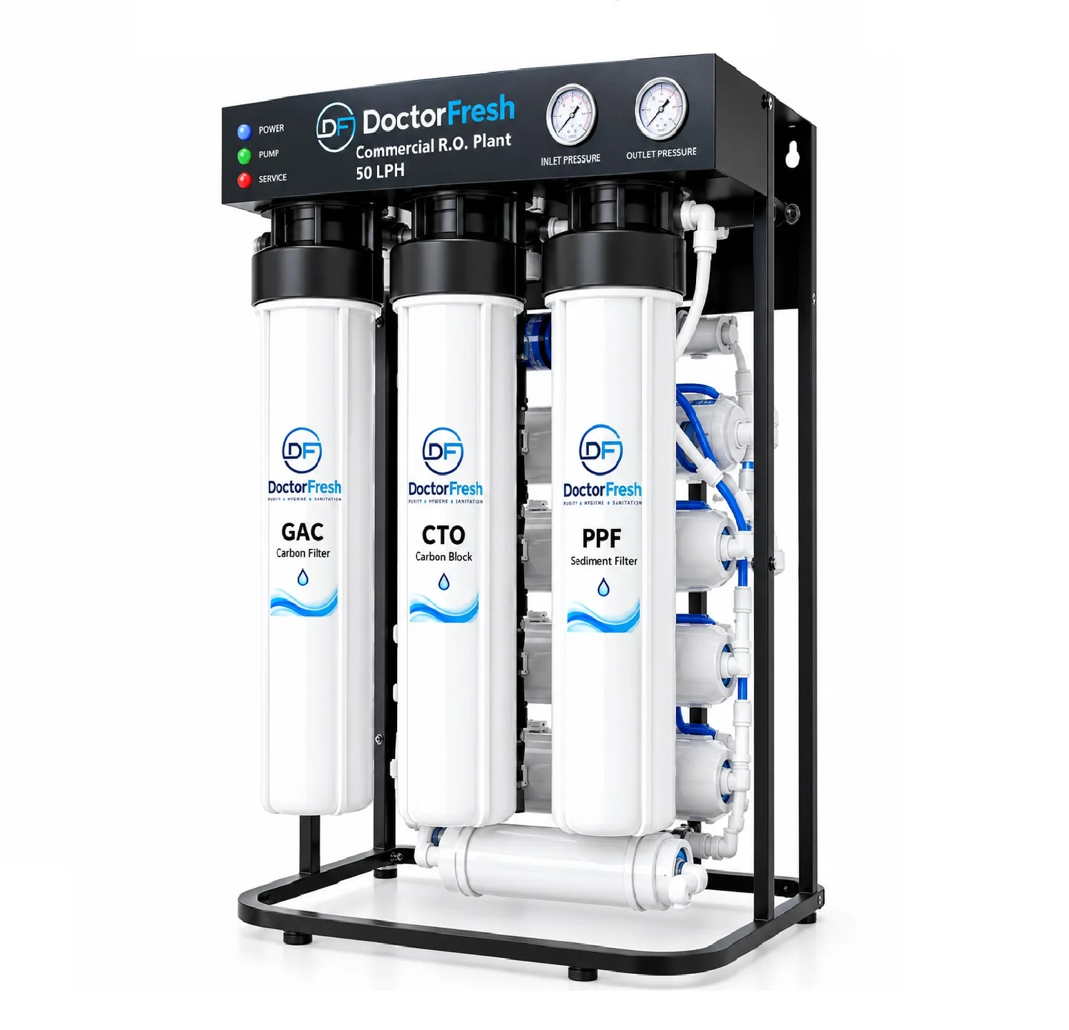 50 LPH RO PLANT (RO+UV+TDS Infuser) - Doctor Fresh