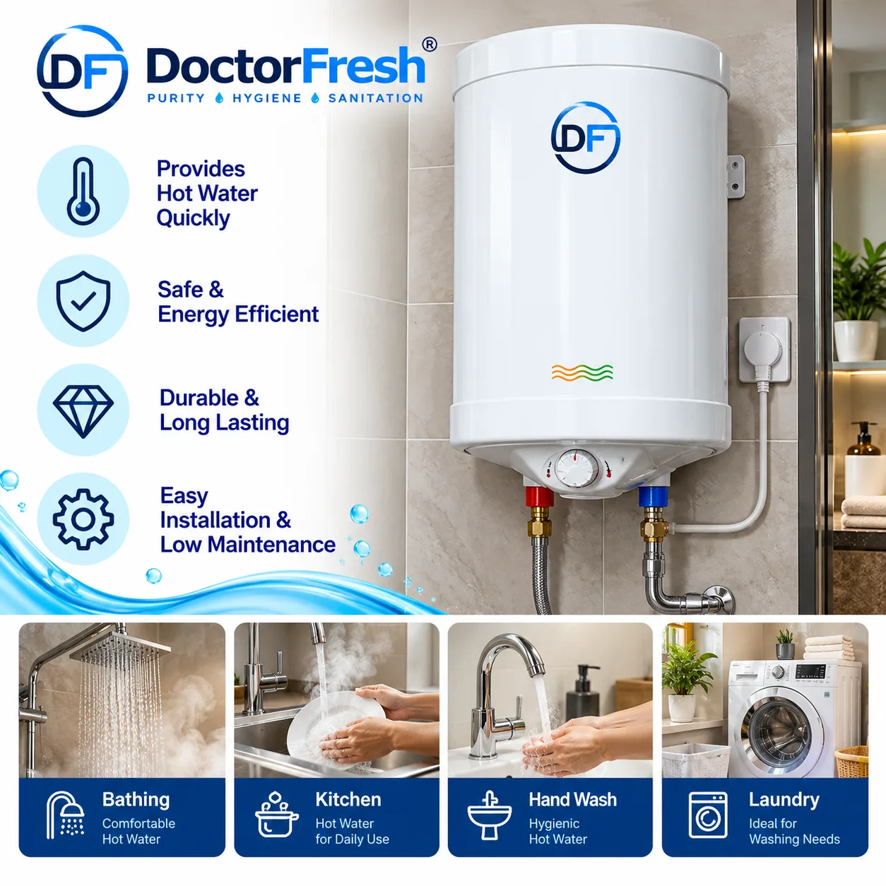 Doctor Fresh EMA Water Heater — features Doctor Fresh EMA Water Heater — features