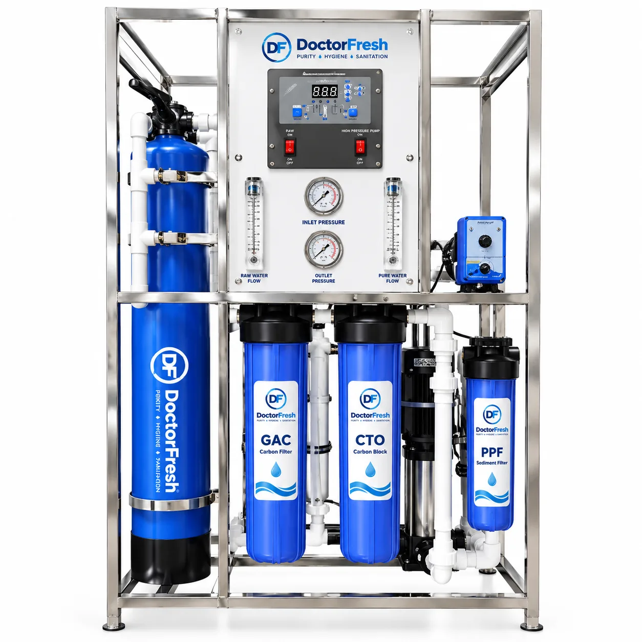 Doctor Fresh 250 LPH RO Plant - Silver (RO)