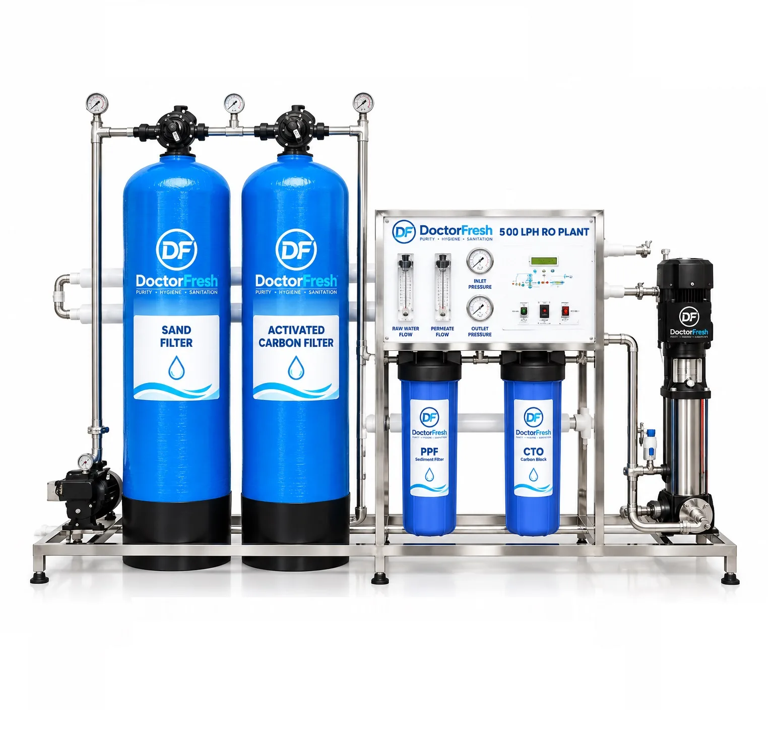 Doctor Fresh 500 LPH RO Plant - Silver (RO)