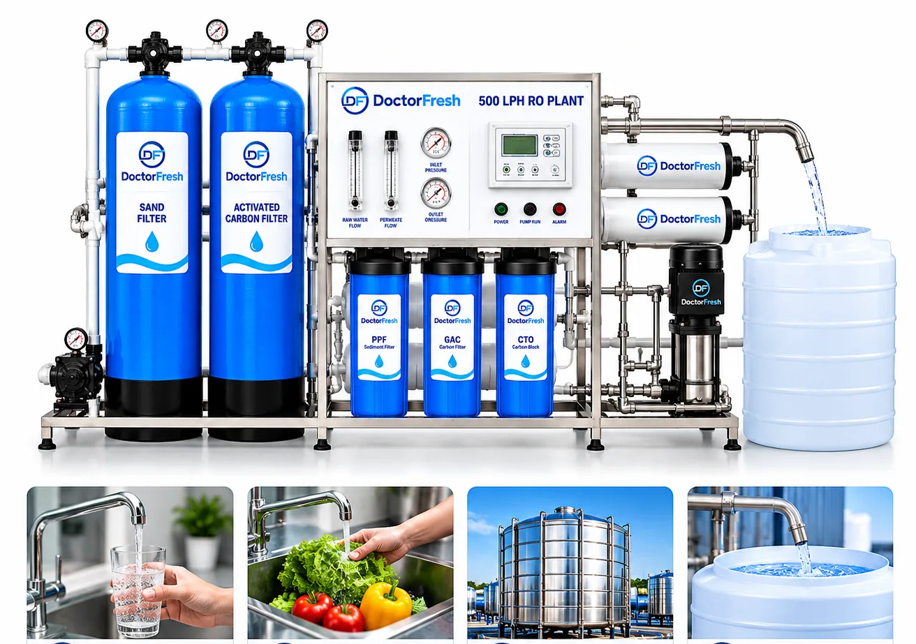 Doctor Fresh 500 LPH RO Plant - Gold (RO+UV + Iron Removal) — features Doctor Fresh 500 LPH RO Plant - Gold (RO+UV + Iron Removal) — features