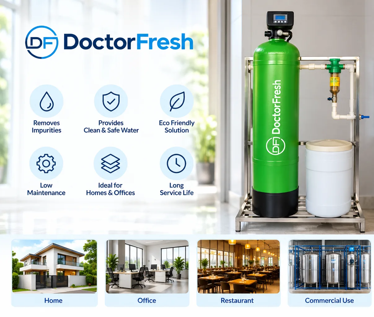 Doctor Fresh Water Softener - 100 Litre — features Doctor Fresh Water Softener - 100 Litre — features
