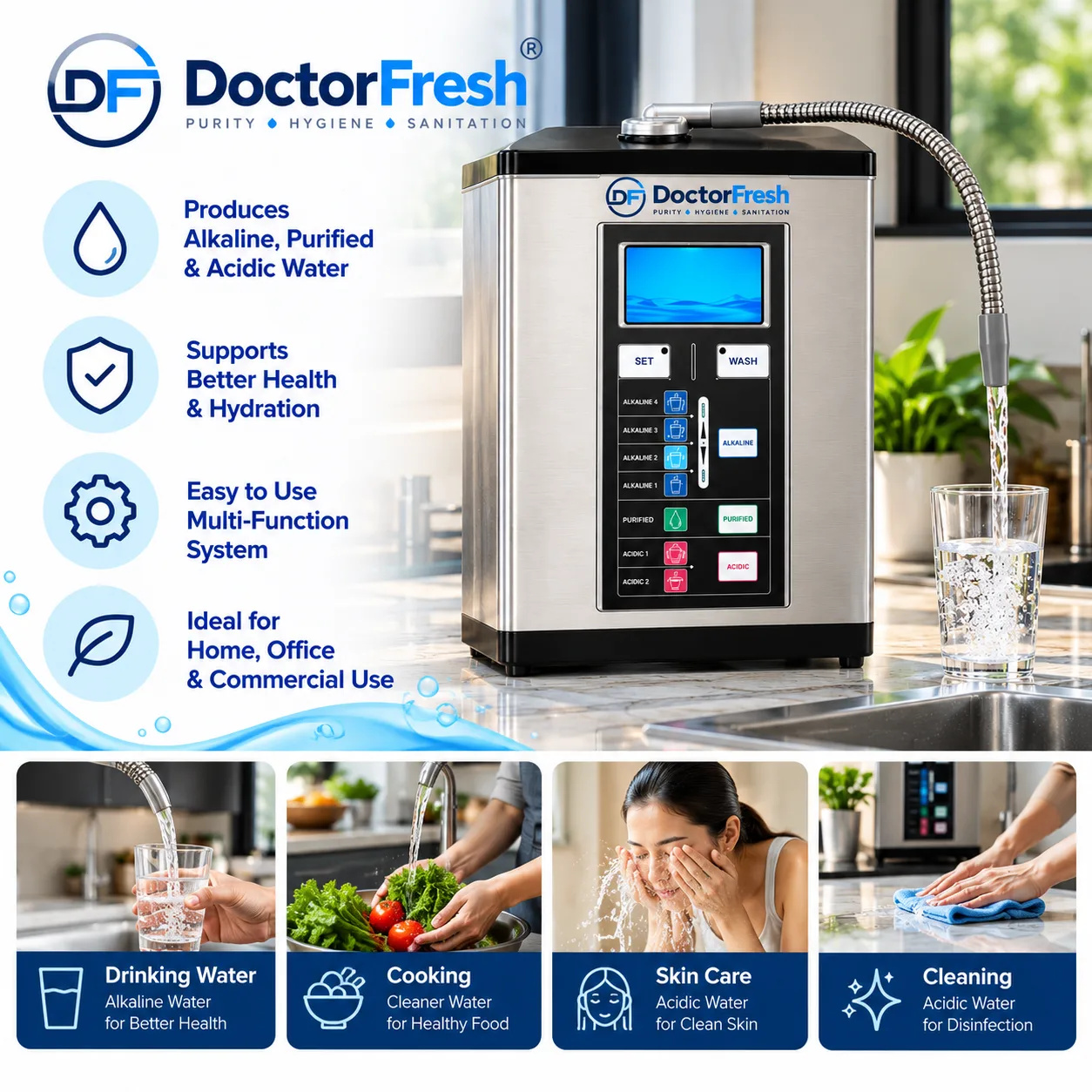 Doctor Fresh Miracle US 1220 Water Ionizer - Alkaline — features Doctor Fresh Miracle US 1220 Water Ionizer - Alkaline — features