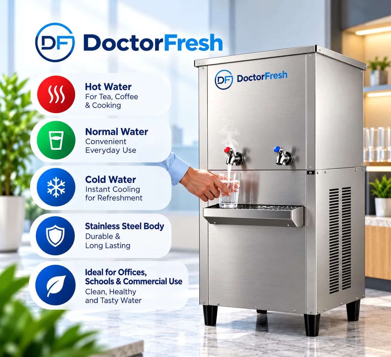 Doctor Fresh Water Coolers (40/80) With Inbuilt UV Purification — features Doctor Fresh Water Coolers (40/80) With Inbuilt UV Purification — features